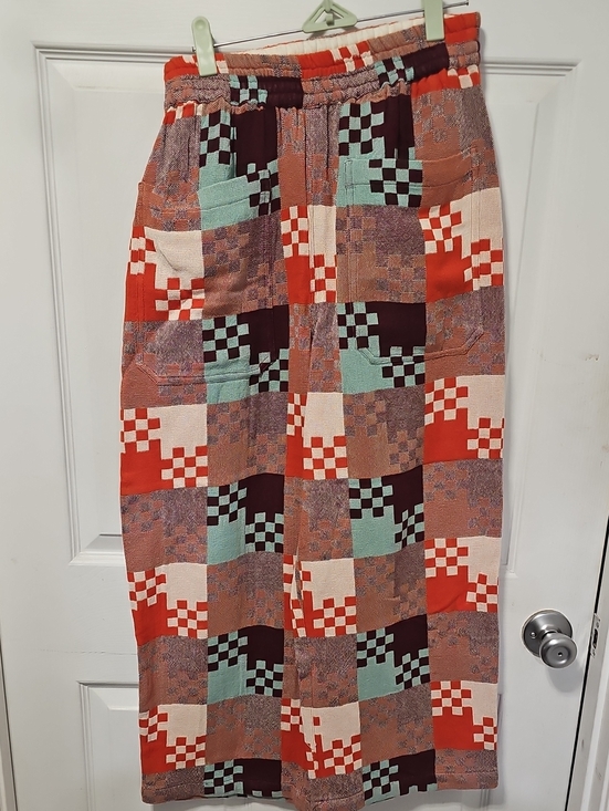 Ace & Jig Pants - Ace & Jig Patchwork Pants in Orange, Mint, Brown & Cream